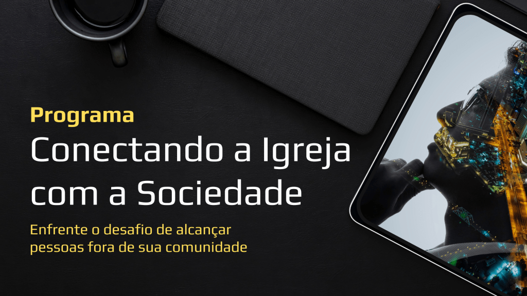 banner conectando a igreja com a sociedade